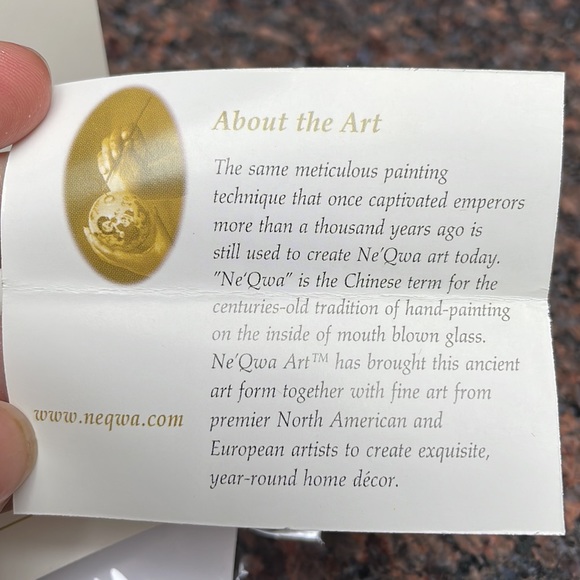 Authentic w/ Certificate hand painted Christmas ornament by artist Peggy Abrams - Picture 9 of 9